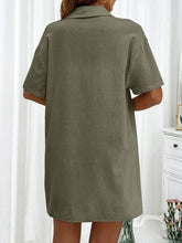 Load image into Gallery viewer, Button Up Shirt and Drawstring Shorts Set