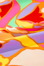 Load image into Gallery viewer, Contrast Print Round Neck Long Sleeve Blouse