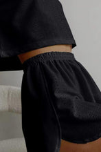 Load image into Gallery viewer, Eyelet Round Neck Top and Shorts Set