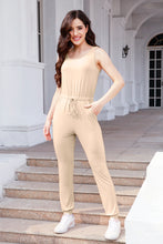 Load image into Gallery viewer, Drawstring Round Neck Sleeveless Jumpsuit
