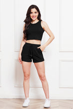 Load image into Gallery viewer, Round Neck Tank and Drawstring Shorts Set