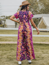 Load image into Gallery viewer, Tied V-Neck Short Sleeve Jumpsuit