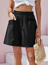 Load image into Gallery viewer, Full Size Pocketed Elastic Waist Shorts