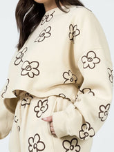 Load image into Gallery viewer, Floral Dropped Shoulder Sweatshirt and Shorts Set