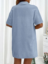 Load image into Gallery viewer, Button Up Shirt and Drawstring Shorts Set