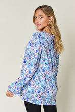 Load image into Gallery viewer, Double Take Full Size Printed Flounce Sleeve Blouse
