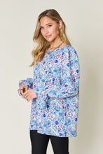 Load image into Gallery viewer, Double Take Full Size Printed Flounce Sleeve Blouse