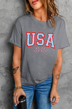 Load image into Gallery viewer, USA Round Neck Short Sleeve T-Shirt