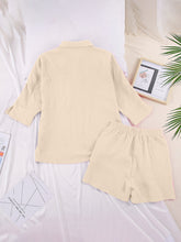 Load image into Gallery viewer, Texture Button Up Shirt and Shorts Set