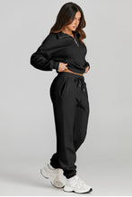 Load image into Gallery viewer, Quarter Zip Top and Drawstring Pants Active Set