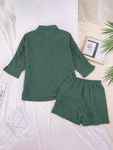Load image into Gallery viewer, Texture Button Up Shirt and Shorts Set