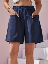 Load image into Gallery viewer, Full Size Pocketed Elastic Waist Shorts