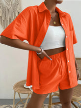 Load image into Gallery viewer, Button Up Short Sleeve Shirt and Shorts Set