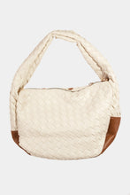 Load image into Gallery viewer, Fame Tassel Detail Weave Semi Circle Bag