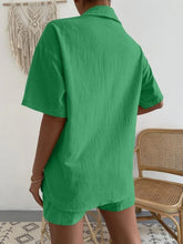 Load image into Gallery viewer, Button Up Short Sleeve Shirt and Shorts Set