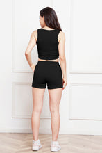 Load image into Gallery viewer, Round Neck Tank and Drawstring Shorts Set