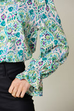 Load image into Gallery viewer, Double Take Full Size Printed Flounce Sleeve Blouse