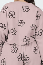 Load image into Gallery viewer, Floral Dropped Shoulder Sweatshirt and Shorts Set