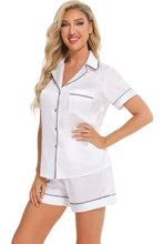 Load image into Gallery viewer, Printed Button Up Short Sleeve Top and Shorts Lounge Set