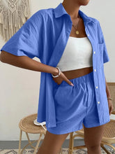 Load image into Gallery viewer, Button Up Short Sleeve Shirt and Shorts Set