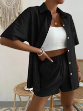 Load image into Gallery viewer, Button Up Short Sleeve Shirt and Shorts Set