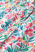 Load image into Gallery viewer, Printed Notched Short Sleeve Blouse