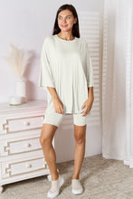 Load image into Gallery viewer, Basic Bae Full Size Soft Rayon Three-Quarter Sleeve Top and Shorts Set
