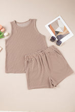 Load image into Gallery viewer, Textured Round Neck Tank and Shorts Set