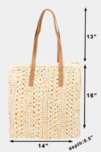 Load image into Gallery viewer, Fame Straw Braided Tote Bag