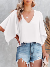 Load image into Gallery viewer, V-Neck Half Sleeve Blouse