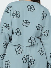 Load image into Gallery viewer, Floral Dropped Shoulder Sweatshirt and Shorts Set