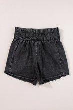 Load image into Gallery viewer, High Waist Raw Hem Denim Shorts