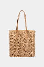 Load image into Gallery viewer, Fame Straw Braided Tote Bag