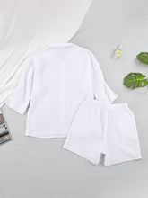 Load image into Gallery viewer, Texture Button Up Shirt and Shorts Set