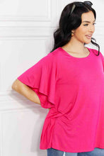 Load image into Gallery viewer, Yelete Full Size More Than Words Flutter Sleeve Top