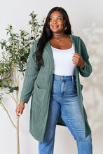 Load image into Gallery viewer, Basic Bae Full Size Ribbed Open Front Long Sleeve Cardigan