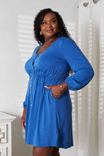 Load image into Gallery viewer, Double Take Scoop Neck Empire Waist Long Sleeve Magic Dress