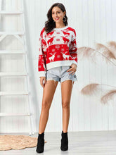 Load image into Gallery viewer, Reindeer Round Neck Sweater