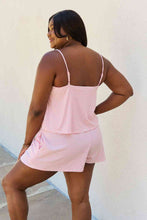 Load image into Gallery viewer, Culture Code Let It Happen Full Size Double Flare Striped Romper in Pink