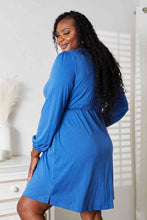 Load image into Gallery viewer, Double Take Scoop Neck Empire Waist Long Sleeve Magic Dress