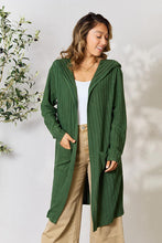 Load image into Gallery viewer, Basic Bae Full Size Ribbed Open Front Long Sleeve Cardigan