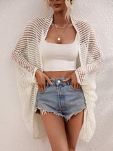 Load image into Gallery viewer, Openwork Open Front Longline Cover Up