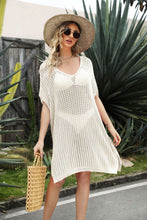 Load image into Gallery viewer, Openwork Side Slit Cover-Up Dress