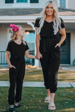 Load image into Gallery viewer, Belted V-Neck Jogger Jumpsuit