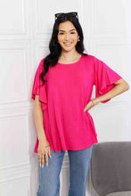 Load image into Gallery viewer, Yelete Full Size More Than Words Flutter Sleeve Top