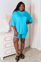 Load image into Gallery viewer, Basic Bae Full Size Soft Rayon Three-Quarter Sleeve Top and Shorts Set