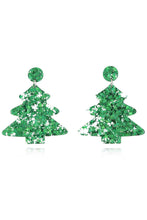Load image into Gallery viewer, Christmas Tree Acrylic Earrings