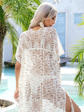 Load image into Gallery viewer, Multicolored Openwork Tassel Slit Cover-Up