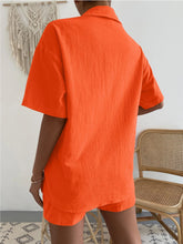 Load image into Gallery viewer, Button Up Short Sleeve Shirt and Shorts Set
