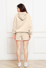 Load image into Gallery viewer, Drop Shoulder Long Sleeve Hoodie and Shorts Set
